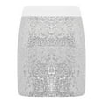 thumbnail image 2 of Zaldita Kids Girls Sequins Bodycon Mini Skirts Sparkly Elastic Waist Pencil Skirts Ballet Dance Party Skorts Dancewear Silver 150, 2 of 4
