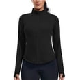 thumbnail image 6 of Pinspark Womens Running Workout Jackes Full Zip Slim Fit Athletic Tops with Pockets Comfy Breathable Yoga Sports Track Jackets, 6 of 8