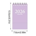 thumbnail image 5 of Drmagihm 2026 Mini Desk Calendar, Small Standing Flip Monthly Planner, Portable Twin-Wire Coil Agenda for Office Home Decor & School (3" x 4"), 5 of 7