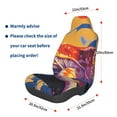 thumbnail image 3 of Wukai Colorful Gecko Jungle Art Full Set Car Seat Covers with Soft Padding Universal Auto Front Seats Protector and Cushion Mat, 3 of 5