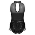 thumbnail image 4 of CHICTRY Robe Justaucorps de Danse Jazz Latine à Sequins pour Filles, Costume de Danse Tango Rumba Salsa Noir 6, 4 of 5