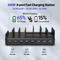 thumbnail image 3 of Estación de carga Lcssio de 300 W, USB C, 8 puertos para múltiples dispositivos, 3 of 6