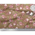 thumbnail image 3 of Soimoi Cotton Duck Fabric Skull & Begonia Floral Decor Fabric Printed Yard 42 Inch Wide, 3 of 3
