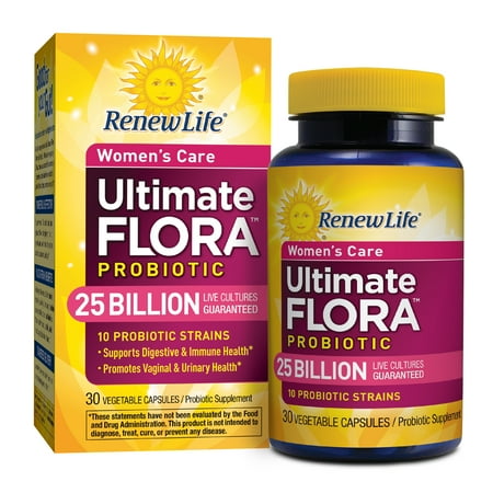 Renew Life Women's Care Probiotic, Ultimate Flora, 25 Billion, 30 Capsules - Walmart.com