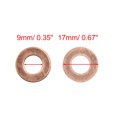 thumbnail image 3 of Unique Bargains 10pcs 9mm Inner Dia Car Copper Washers Flat Sealing Gaskets Rings, 3 of 3