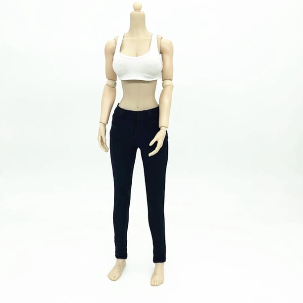 Ropa de Muñecas CUTICAT a Escala 1/6 Traje de Pantalón Azul para Muñecas de 12 Pulgadas