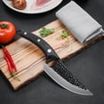 thumbnail image 1 of Multi-Purpose Forged Hammered Blade Knife with Customizable Logo - 60° Sharp Stainless Steel Butcher & Kitchen Tool, Non-Stick Finish, Ergonomic Black Color Wood Handle, Modern New Chinese Style, 1 of 6