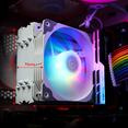 thumbnail image 6 of Vetroo V5 White CPU Air Cooler w/ 5 Heat Pipes 120mm PWM Processor Cooler for Intel LGA 1700/1200/115X AMD Ryzen AM4 w/Addressable RGB Lighting Sync, 6 of 7