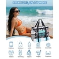 thumbnail image 6 of WANDF LARGE Mesh Beach Bag with 40oz Tumbler Side Pockets, Sand-Falls-Through Toy Mesh Tote Bags for Picnic Travel, Family Pool/Beach Essentials with Waterproof Liner Pocket(Black Upgraded), 6 of 10