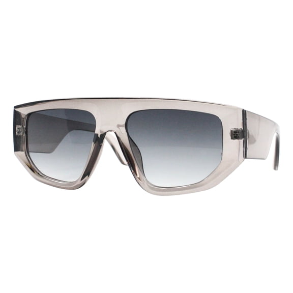Futuristic Fashion Sunglasses Unisex Modern Trendy Shades UV400 Translucent Gray