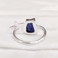 thumbnail image 5 of AAA Lapis Lazuli Ring, Rough Lapis Lazuli Ring, Afghani Lapis, Adjustable Star Ring, 925 Sterling Silver, Womens Ring, Christmas, Thanksgiving, Handmade, Statement Jewelry, Rough Gemstone Jewelry, 5 of 5