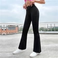thumbnail image 1 of Leggings acampanados de Yoga para mujer, pantalones de pierna ancha de cintura alta para gimnasio, deportivos, negros, de talla grande, novedad de 2023, 1 of 4