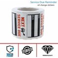 thumbnail image 2 of Oil Change Stickers 300 Pcs 2x2" Service Black Stickers, Next Service Due Reminder Sticker Roll, Removable Vinyl Stickers In Roll With Perforation Lin, 2 of 5