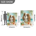 thumbnail image 4 of Wobogo Cavalier King Charles Spaniel Dog Flannel Fleece Bed Blanket as Bedspread Coverlet Sofa blankets (50x60in) Soft Lightweight Warm and Cozy, 4 of 7