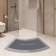 thumbnail image 4 of Alfombra de baño curvada, alfombra para bañera, alfombra circular para ducha, alfombra de baño de poliéster Gris, 4 of 9