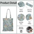 thumbnail image 5 of Rose and Tropical Flower Canvas Tote – Bright and Colorful Eco-Conscious Bag, 5 of 6