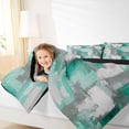 thumbnail image 3 of Homewish Green Geometric Grid Twin Comforter Sets,Abstract Art Bedding Set,Black Reversible,2-Piece,1 Comforter and 1 Pillowcase, 3 of 7