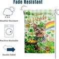 thumbnail image 4 of Yorkie St Patricks House Flags 28x40 Double Sided Dog St Patricks Day Lawn Flag Buffalo Plaid Shamrock Flag Outdoor Rainbow St Patrick Day Garden Flag Large, 4 of 6