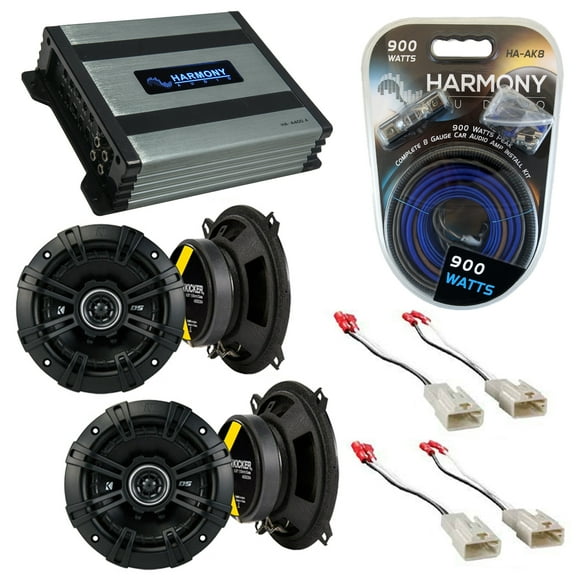 Fits Toyota Camry LE Sedan 1992-1996 Speaker Upgrade Kicker 2 DSC5 HA-A400.4 Amp