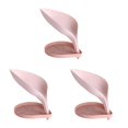 thumbnail image 1 of ziyahi Portable Soap Rack Leaf Shape Soap Cleaning Sponge Holder Drain Box Soap Drying Stand Rack with Suction Cups Soap Storage Box pink 3Set, 1 of 6