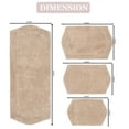 thumbnail image 3 of Home Weavers Waterford Collection 100% Cotton Non-Slip Bathroom Rug Set Machine Washable Bathroom Rug, Bath Rug, Bathroom Rug, Runner, Linen Color 4 Piece Bath Rug set, 3 of 8