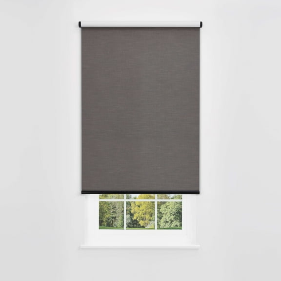 Linen Avenue Cordless Mojave Blackout Standard Roller Shade– UV Protection, Room Darkening Window Covering for Home & Office – Slate Skies 18 W X 66 H (Arrives 1/4" Narrower)