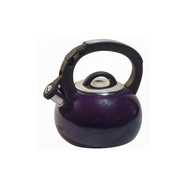 Fancy Cook Purple Stainless Steel Whistling Tea Kettle, 3 Quart