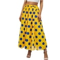 thumbnail image 1 of Faldas de las Mujeres Midi Gasa Impreso Suelto Ajuste Falda Midi Casual para la Primavera Verano Casual Uso Diario, 1 of 6