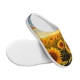 thumbnail image 3 of Balery Beautiful Golden Sunflower Field Pattern Women's Fuzzy Memory Foam Slippers Fluffy Winter House Shoes Indoor and Outdoor-40/41, 3 of 7