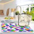 thumbnail image 5 of Yayeee Dish Drying Mat for Kitchen Counter 16"x18" Microfiber Absorbent Pad, Green Wavy Plaid, 5 of 7