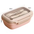 thumbnail image 5 of Bento Box Lunch Container (33oz) - Airtight Seal, Sturdy, with Tableware, Heat-Resistant, Microwave Safe, 5 of 8