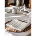thumbnail image 6 of Khaki Stripes Cloth Napkins Set of 8 Reusable Dinner Napkins, Modern Minimalist Horizontal Ombre Lines Cocktail Napkin Washable Table Napkins for Wedding/Holiday Party/Baby Shower 20"x20", 6 of 7