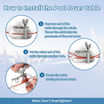 thumbnail image 3 of 100ft Pool Cover Cable & 2 Winch Suitable for Above Ground Swimming Pool for Securing Above Ground Swimming Pool Covers, 3 of 5