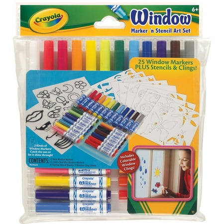 WINDOW MRKS/STENCIL ART SET