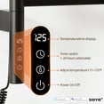 thumbnail image 5 of SIOYIE Smart Rotating Heated Towel Rack for Bathroom, 120W Electric Towel Warmer with Swivel Bars, 1-24H Timer, 115℉-155℉, Wi-Fi App Control, Low Carbon Steel, IPX5, Plug-in/Hardwired, Black, 5 of 10