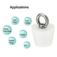thumbnail image 4 of Uxcell Silicone Rubber Tapered Plug 25mm to 34mm Solid Bungs Stopper with Ring for Test Tubes White, 4 of 5
