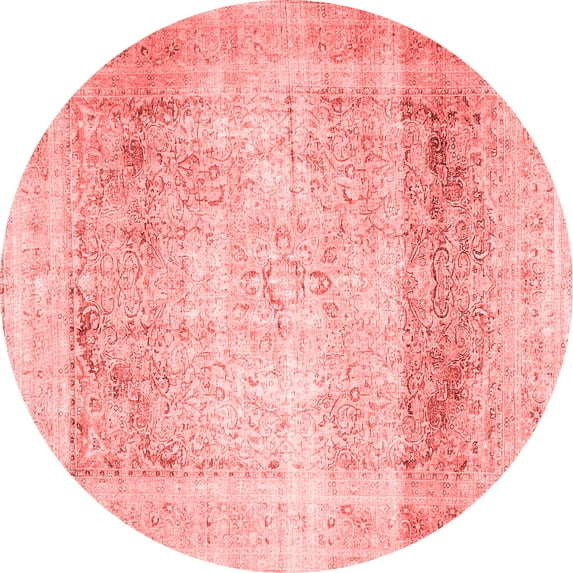 Ahgly Company Indoor Round Persian Red Traditional Area Rugs, 7' Round