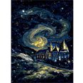 thumbnail image 1 of Pintura de diamante 5D Wdftyju DIY Taladro redondo completo Cielo nocturno estrellado Decoración para el hogar, 1 of 9