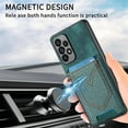thumbnail image 3 of ELEHOLD for Samsung Galaxy A04E, Wallet Phone Case,Slim Leather Shockproof Lens Protector with Card Slot Anti-Scratch Case Cover,Support Magnetic Car Mount, green, 3 of 8