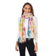thumbnail image 2 of FORMRS Womens Scarf Winter Soft Long Big Warm Shawls Wrap Tassel Scarves, Yellow Circles, 2 of 9
