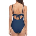 thumbnail image 2 of Charmo Swimsuits for Women Scalloped Padded High Cut One Piece Monokinis Bathing Suits, 2 of 6
