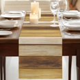 thumbnail image 3 of Table Runners 90 Inches Long Dress Scarves, Vintage Yellow Wood Farmhouse Coffee/Dining/Kitchen Table Runner for Living Room, Farmhouse Retro Wooden Plank 13x90 Inch, 3 of 9