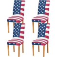thumbnail image 2 of American Flag Stretch Chair Covers Set of 4 Removable Washable Dining Chair Slipcovers for Kitchen Dining Room Hotel Decor, 2 of 6