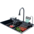 thumbnail image 6 of Gun Ash Stainless Steel 30" Drop In Kitchen Sink Top Mount Single Bowl w/Kitchen Facuet, 6 of 32