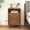 Brown - with Door, variant on Heynemo white Nightstand with Storage Shelf & Door, Faux Drawer Design End Table, Compact Side Table for Bedrooms, Dorm Rooms & Small Spaces, Set of 2