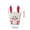 thumbnail image 3 of Linnome Easter Decor Non-Woven Bunny Candy Bucket Egg Portable Pail Storage Basket Gift Bin for Party Festival Decor, 3 of 6