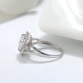 thumbnail image 3 of Halo Engagement Ring for Women Cz Statement Ring Sterling Silver Ginger Lyne Collection, 3 of 6
