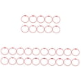 thumbnail image 4 of unbranded 30 Pcs Creative Keyring Metal Fashion Retro Simple Durable Keychain for Key (Red), 4 of 8