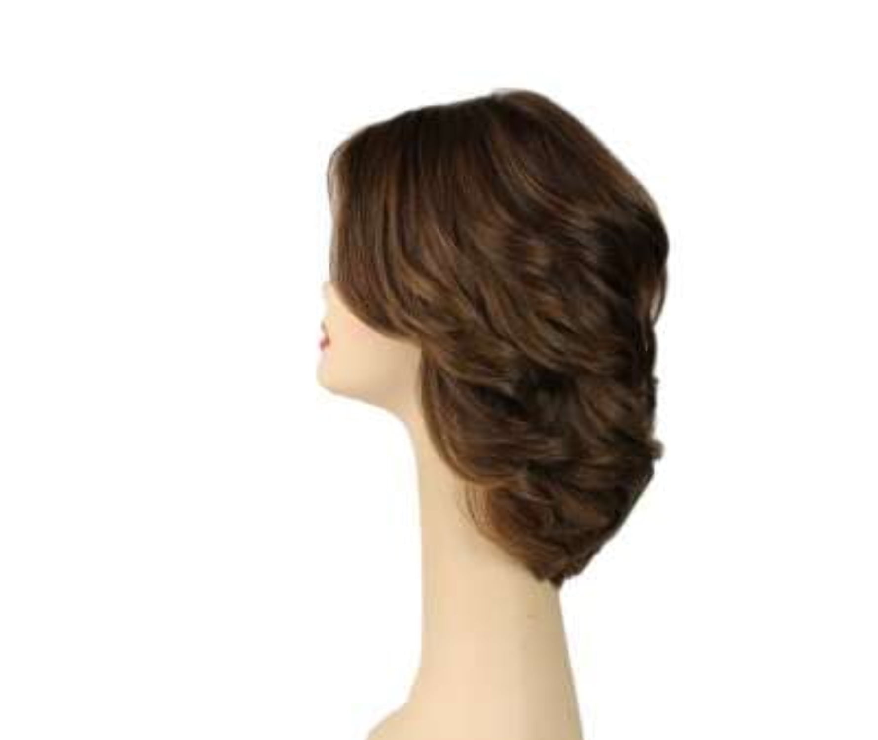 European Human Hair Freeda Wig Regina Light Brown With Blonde Highlights Multi Skin Top Size X-L