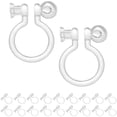thumbnail image 1 of 50pcs No Piercing Earring Clip On Earrings Craft Earring Plastic Earrings Clip On Earrings, 1 of 8